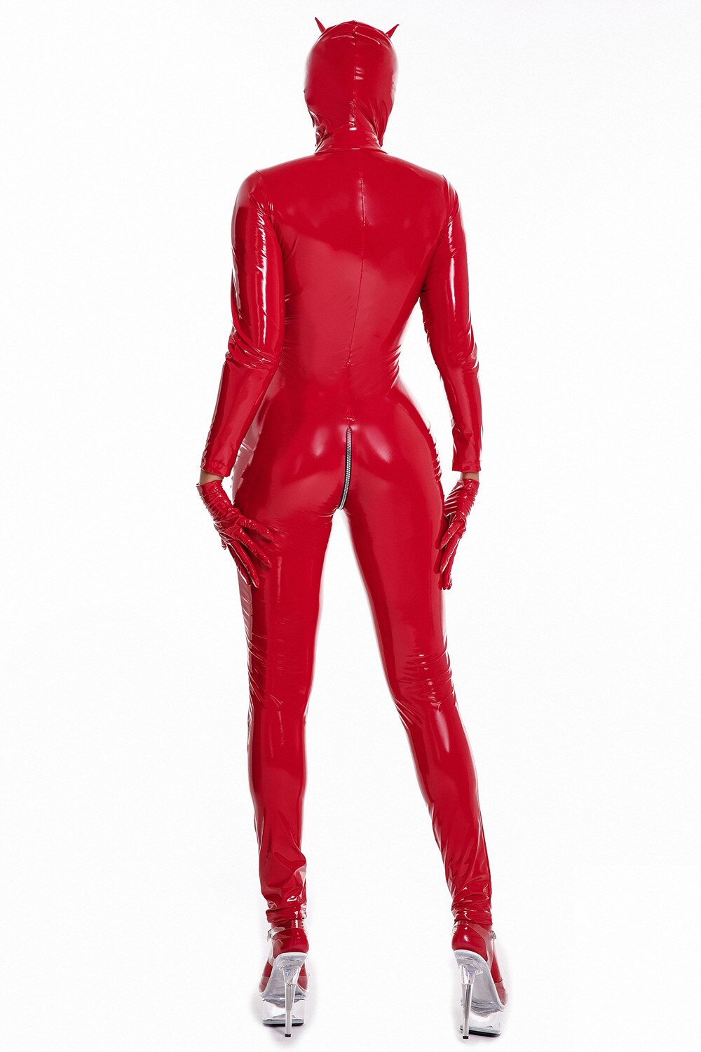 Wet Look Shiny PU Faux Leather JumpsuiT