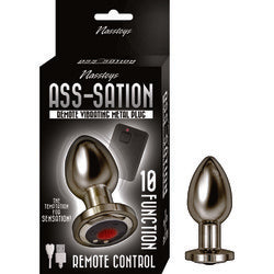 Ass Sation Remote Vibrating Butt Plug Black